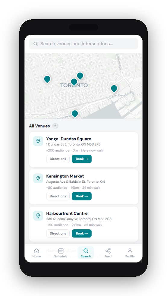 CONNECT Toronto venue search and map